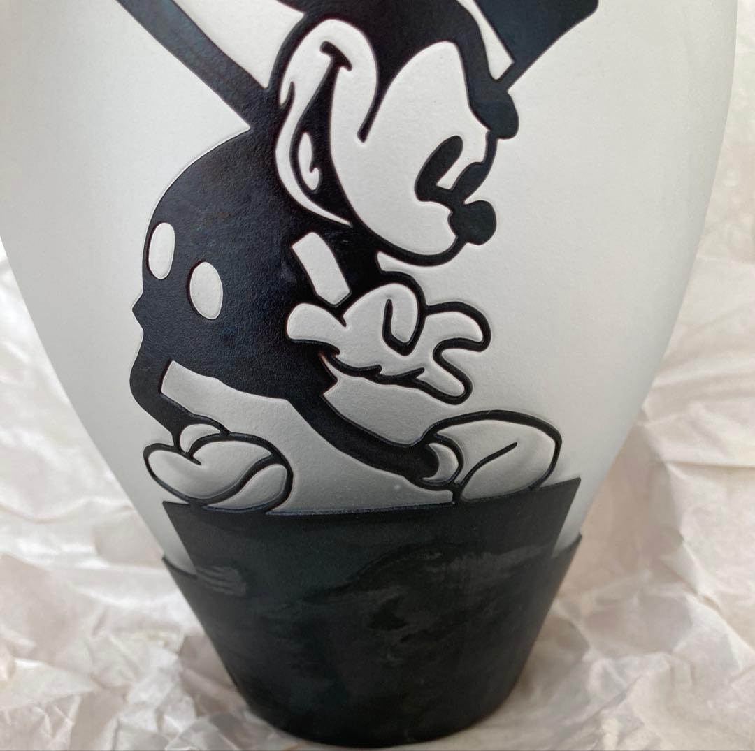 東京ディズニーランド500個限定 ミッキーマウスガラス製花瓶 ヴィンテージ