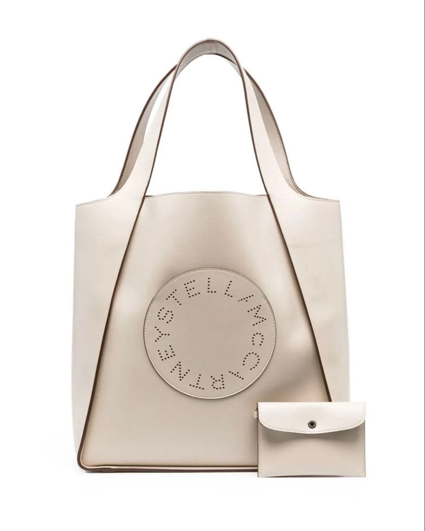 Stella McCartney スクエア ロゴトートバッグ ポーチ付 肩掛け