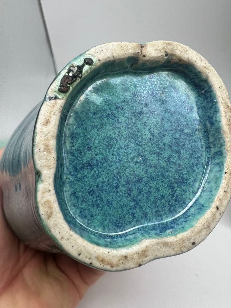 中国大清雍正爐鈞釉梅瓶唐物古美術品 江戸アンティーク