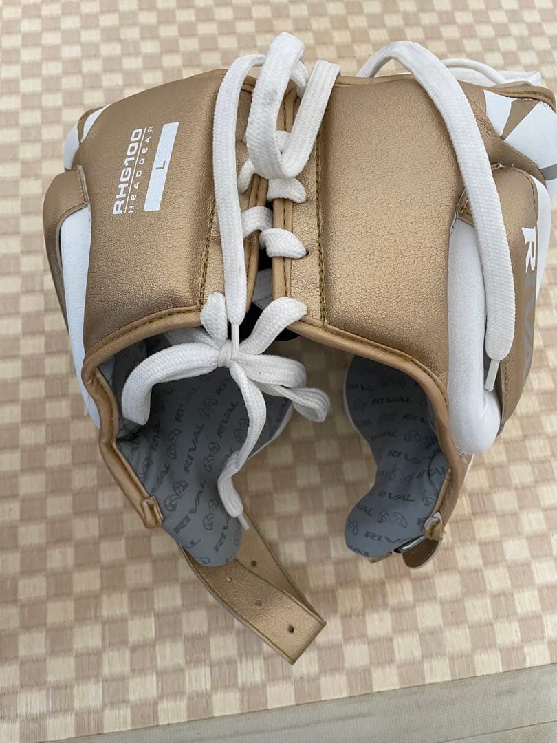 Rival(ライバル)RHG100 ヘッドガード/ホワイト×ゴールド N110