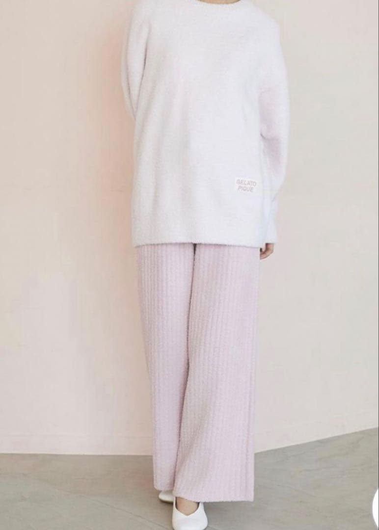 ジェラートピケ カラフルパウダープルオーバー＆ベビモコリブロングパンツセット