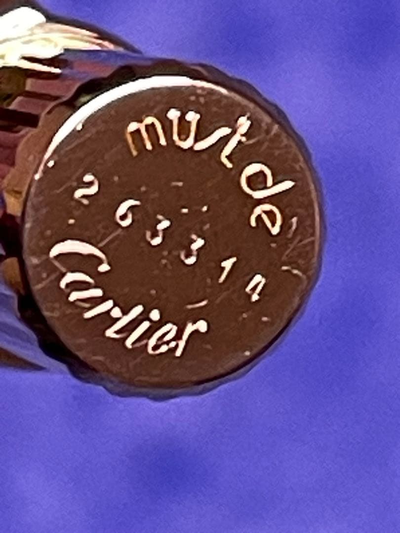 【新品・未使用】カルティエツイスト式マストボールペンゴールド証明書付き 黒インク