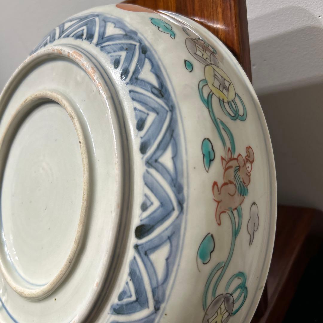 古赤絵　時代物　直径　27cm 深さ8cm