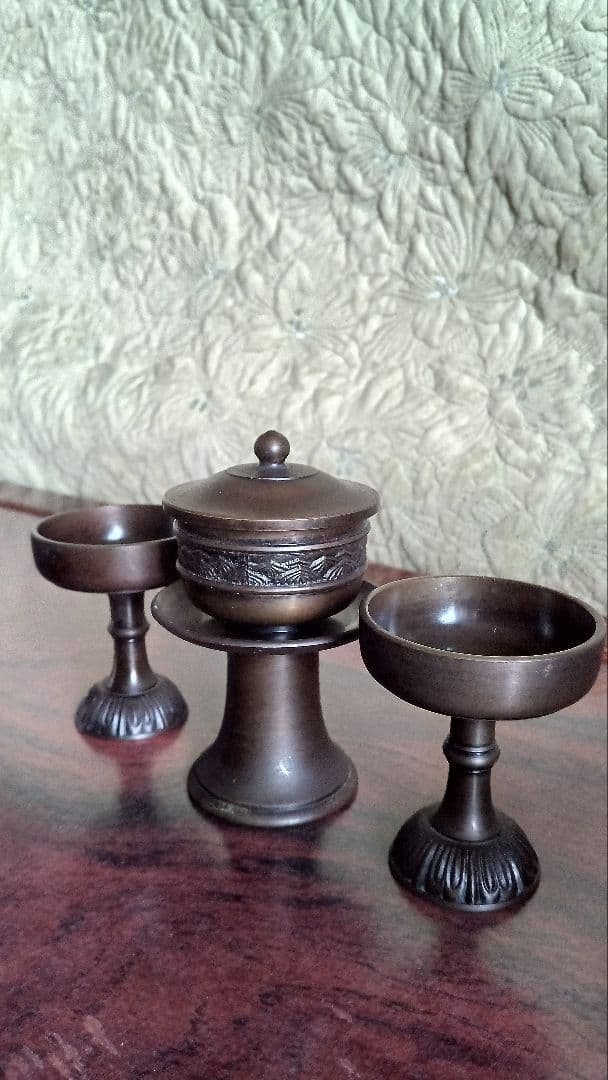 ブロンズ製骨董仏具12点セット