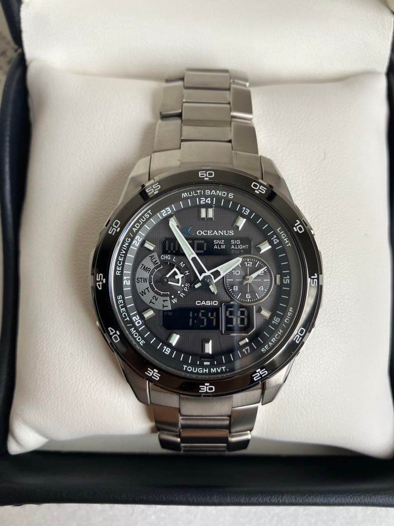 OCEANUS オシアナス OCW-T400 デジアナ　電波ソーラー　チタン