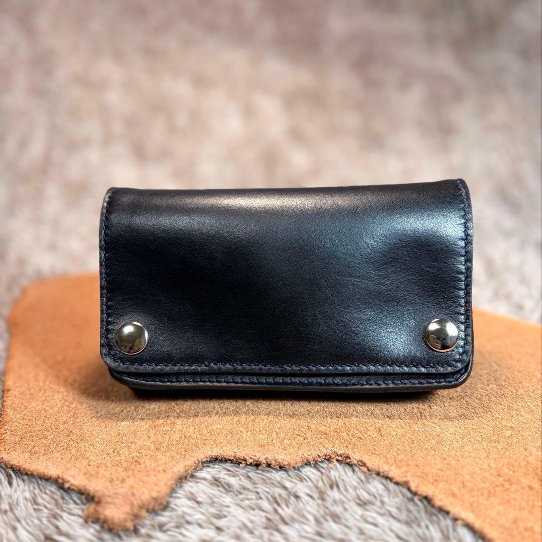 ◎スムース革シャグポーチ.柔らかい二つ折り◎