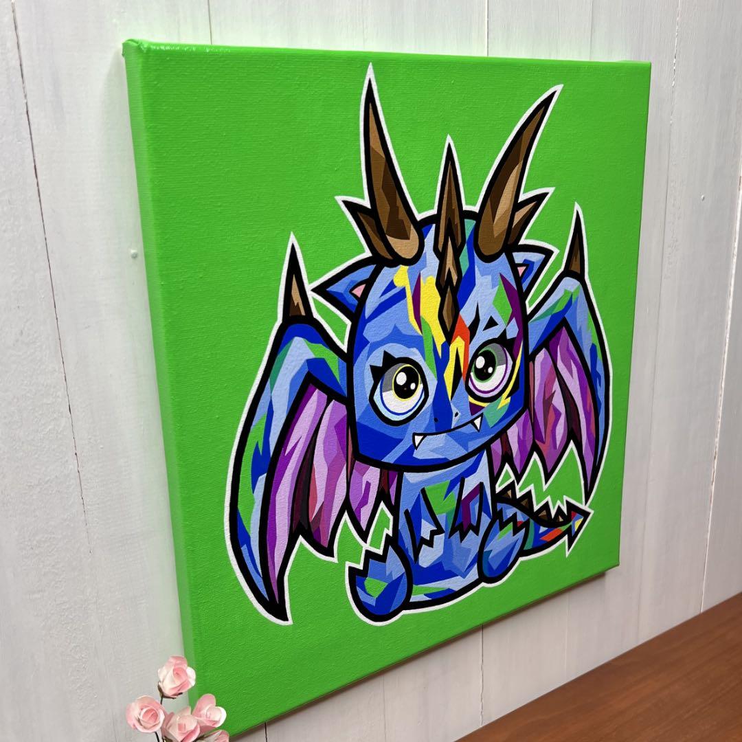 「背中の翼」｜絵画 原画 動物画 ドラゴン イラスト ドローイング