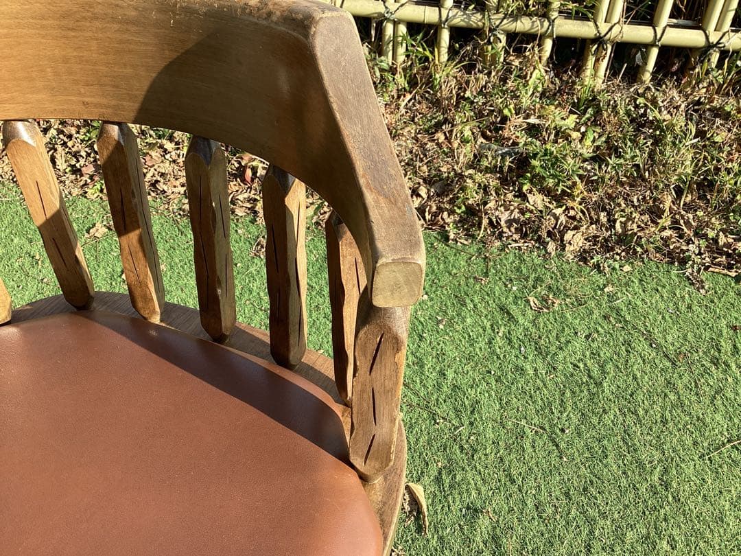 [さのちゃん] ビンテージ木製スツール カウンターチェア