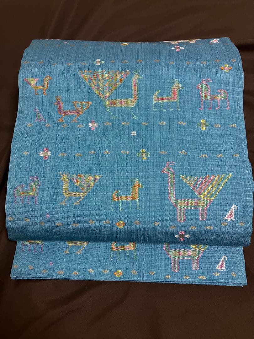 梅垣織物 袋帯 有職霞文 西陣織 正絹 金糸 ピンク