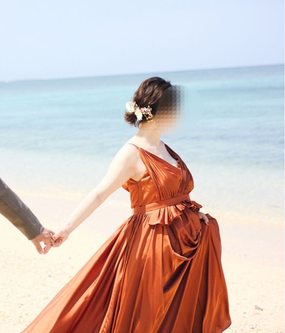 マタニティドレス　テラコッタ