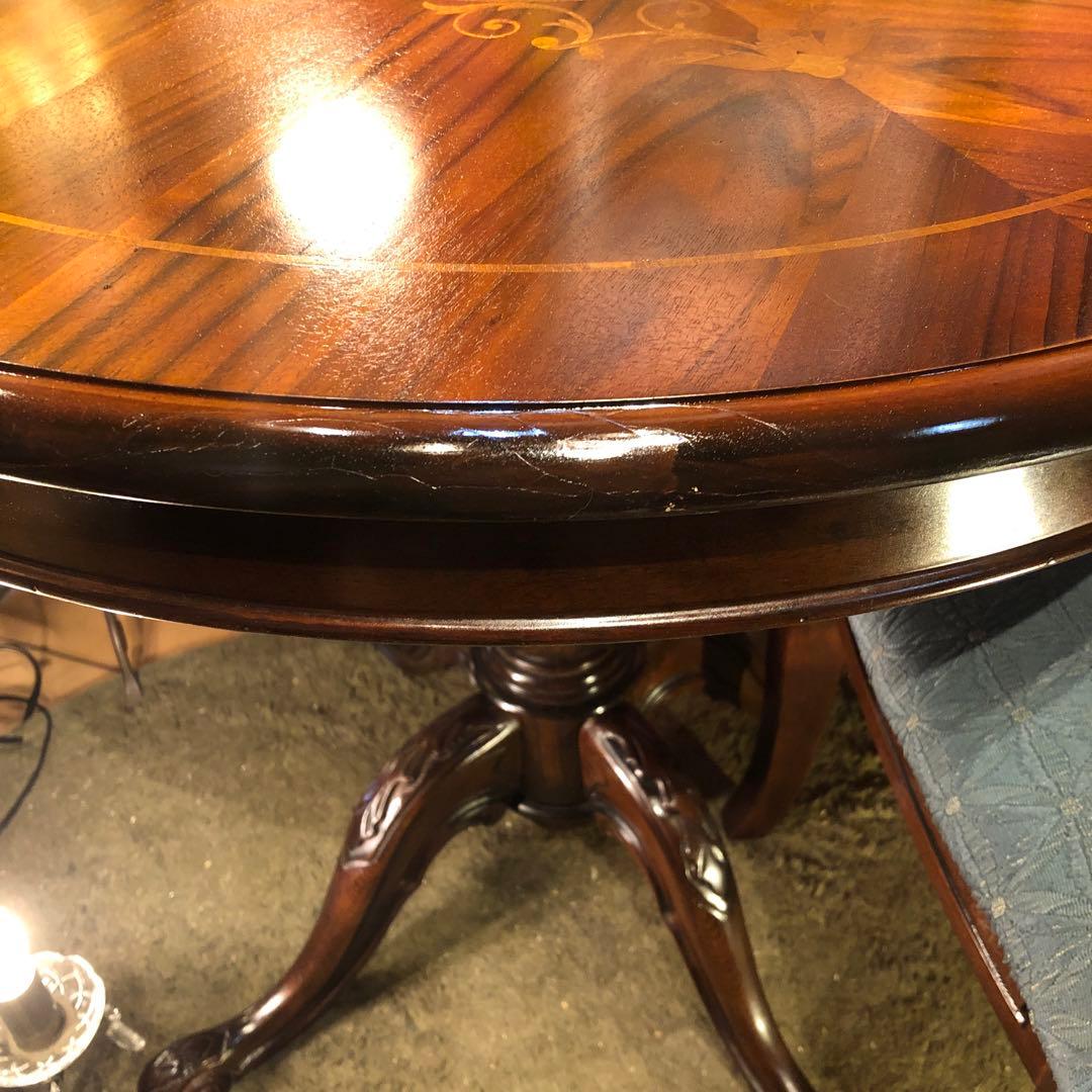 Sale ヴィンテージ イタリアン象嵌 コンパクトラウンドテーブル Sale