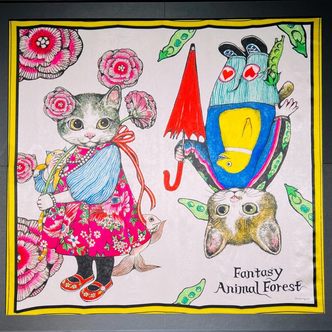 ② 台湾 ヒグチユウコ 奇幻動物森林 スカーフ チラシ セット ④ 台湾