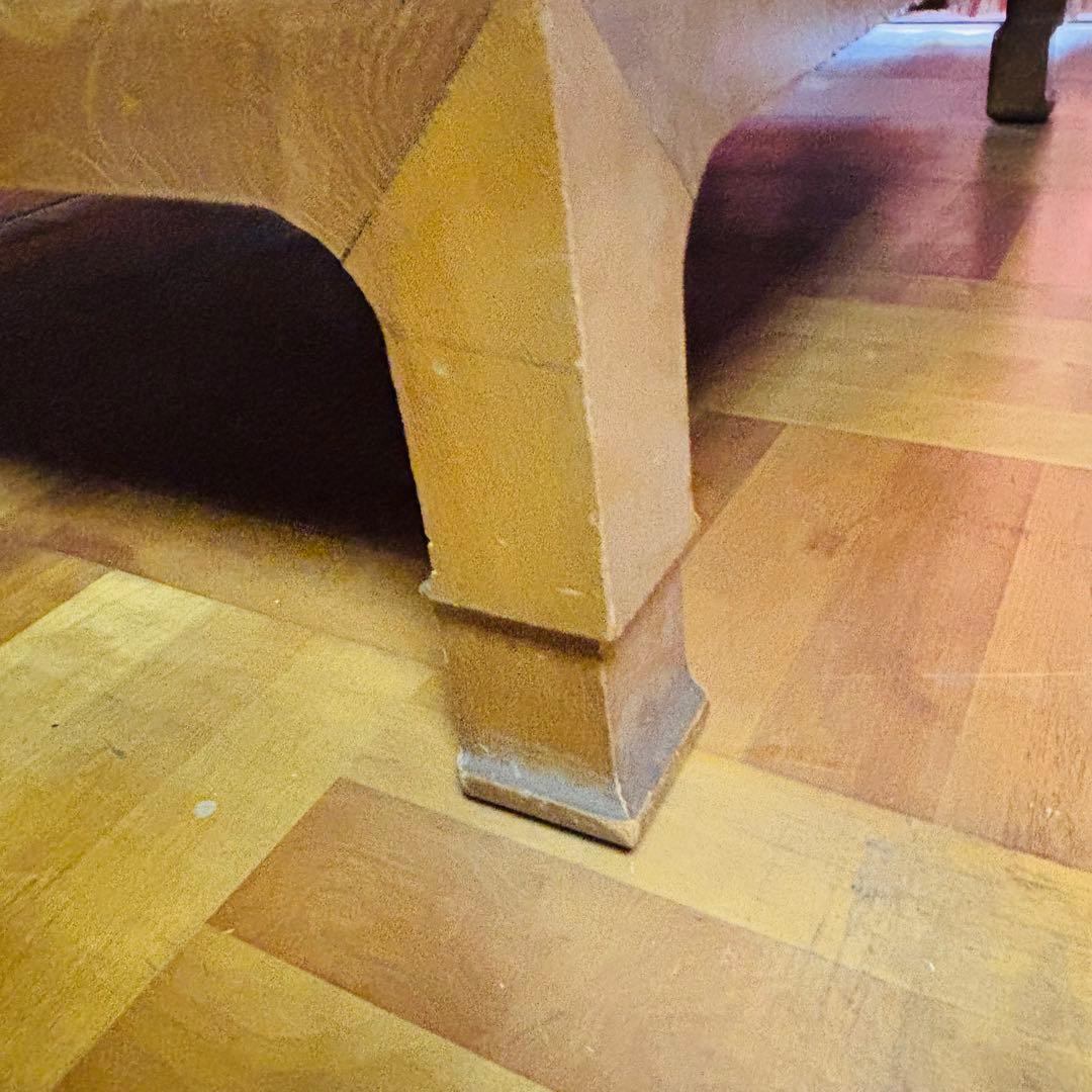 木製シンプル座卓 天板ひび割れあり｜