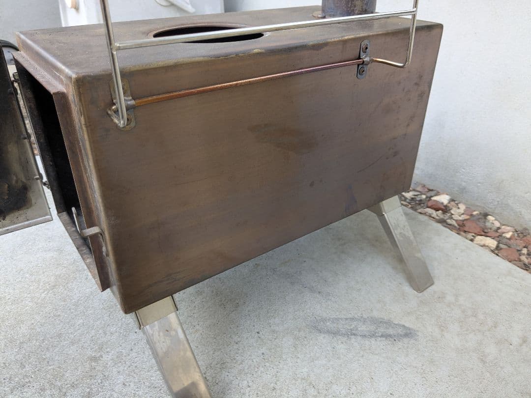 FIELDOOR　薪ストーブ　延長煙突2本付き　ステンレス製