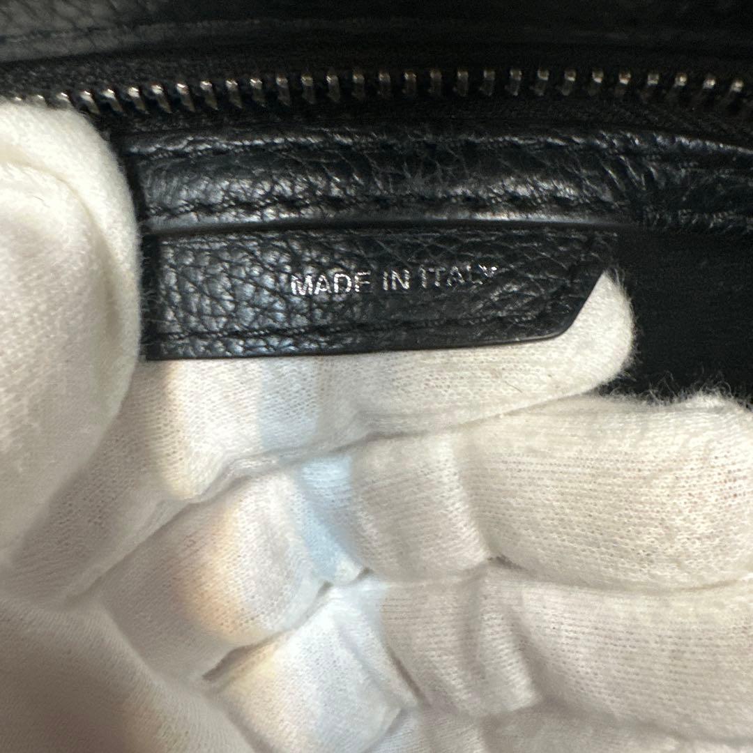 CELINE ラゲージ ミニ ブラック レザー ハンドバッグ 旧ロゴ 保存袋付き