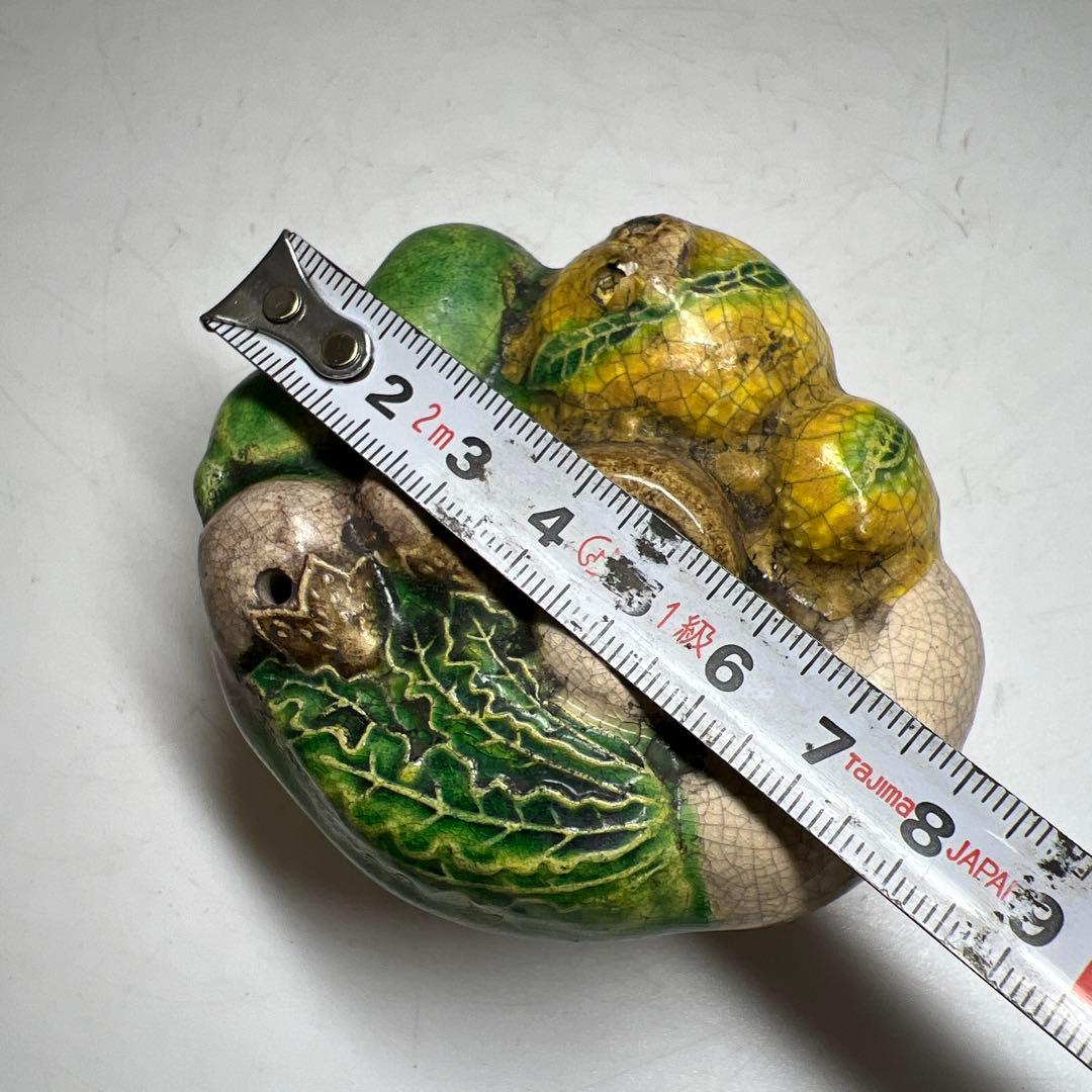 古代 中国 出来良 唐三彩水滴 幅約8㎝ 東Y7-0522⭐︎2F