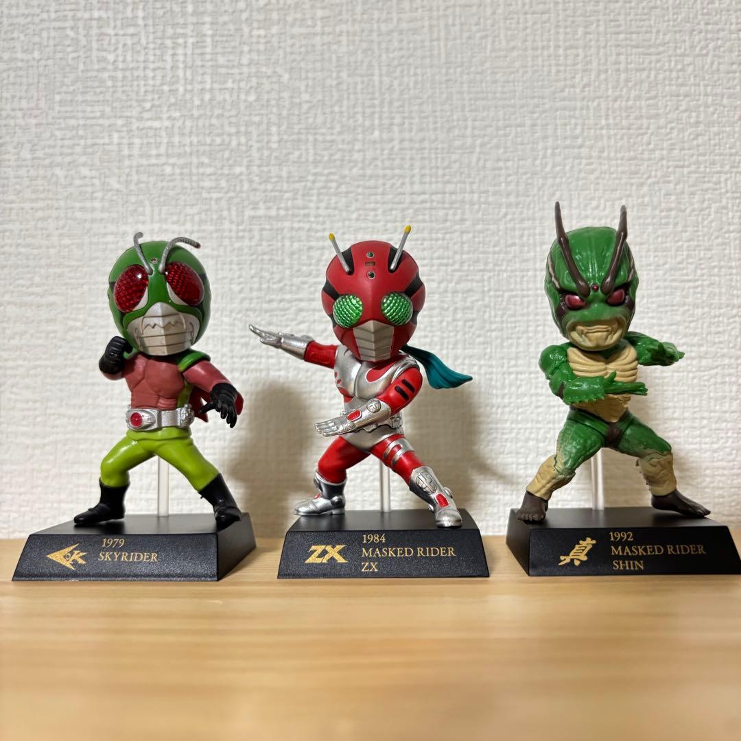 仮面ライダー　50thデフォルメクスフィギュア◎スカイライダー　ZX等　計5体