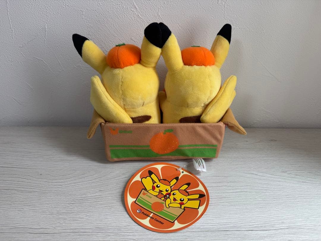 ペアピカチュウとえひめみかん ぬいぐるみ 愛媛みかん えひめみかん