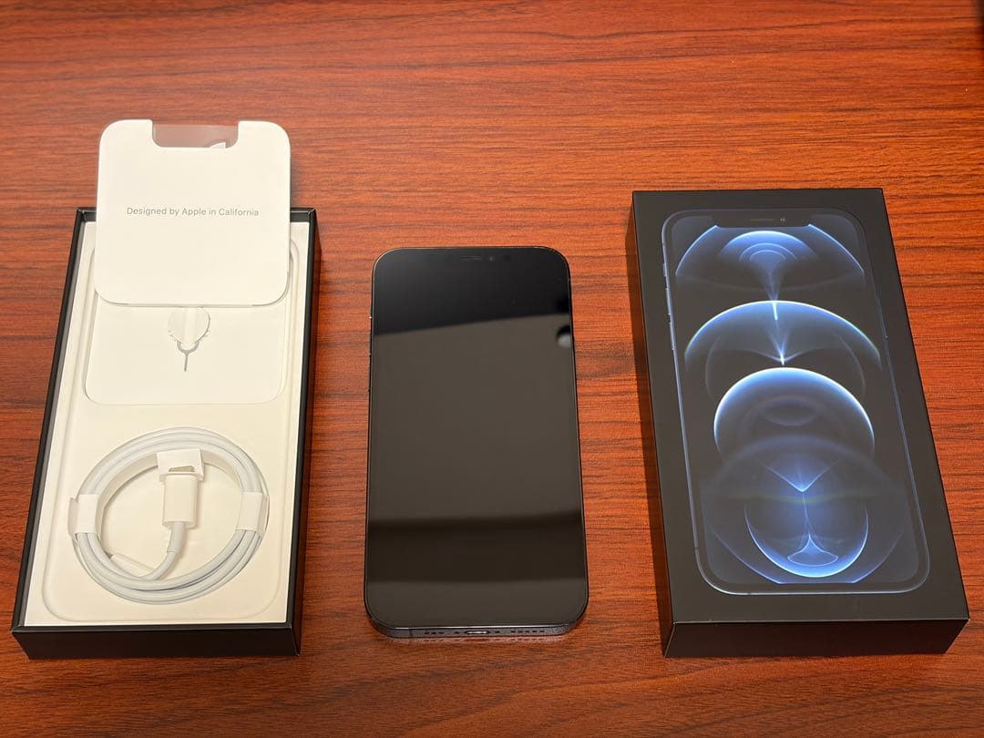 iPhone12Pro 128G バッテリー最大容量100% パシフィックブルー iPhone