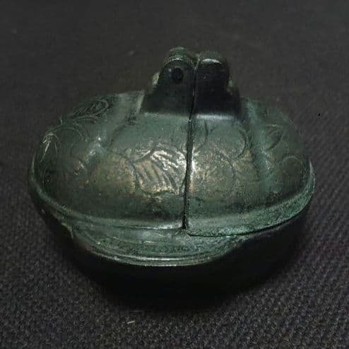 珍品 折り畳み燭台 古銅製 金工 携帯燭台 蝋燭立て ロウソク立て ア12