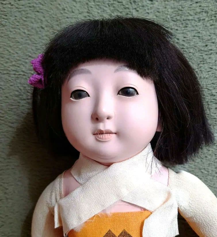 極上 市松人形 大正から昭和初期 爪切りつき 白木屋特製 羽衣 人毛 約