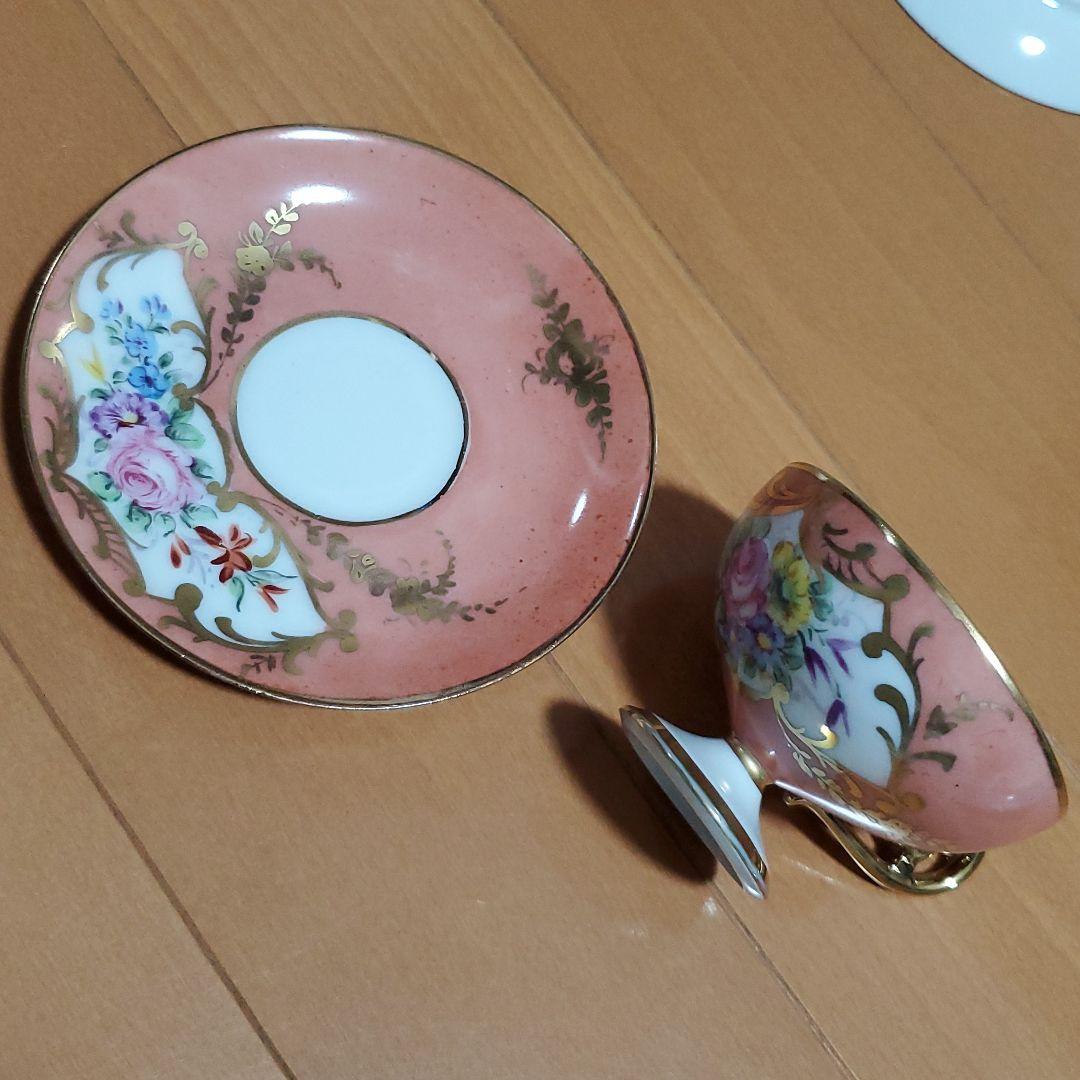 コレクションに　1客単品売りです✨フランス骨董品　アンティークリモージュ　5色