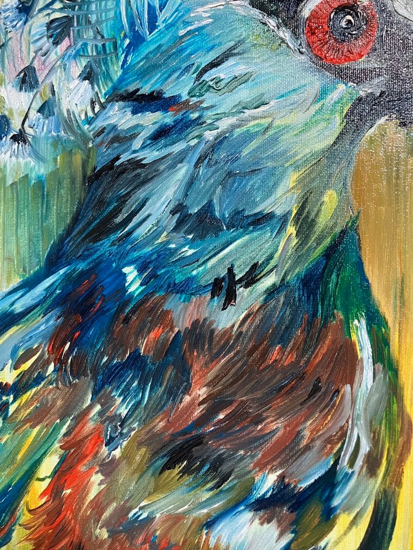 油彩画 オウギバト