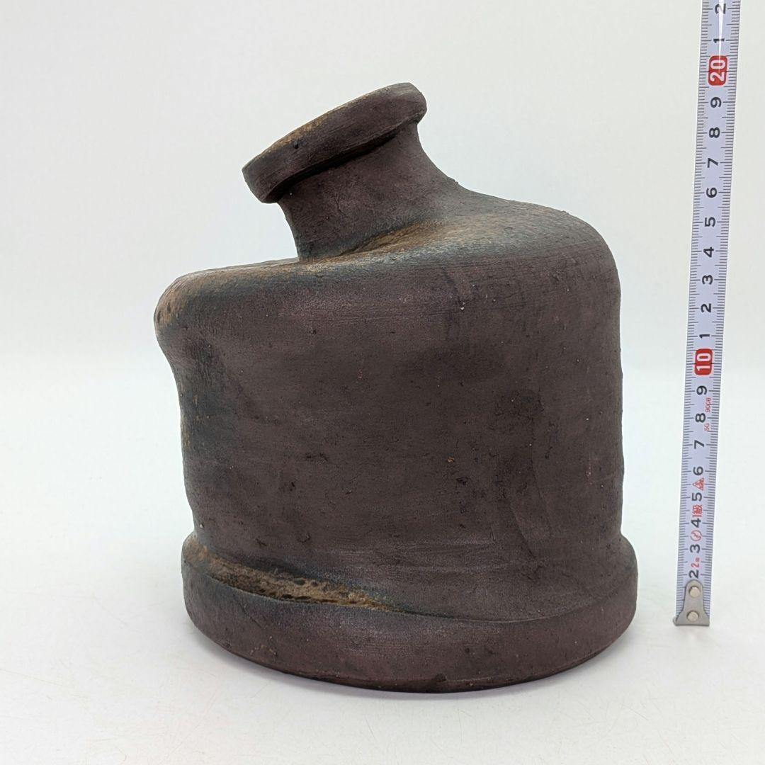 備前焼 古備前写変形花入 花器 フラワーベース 花瓶 置物 華道具 茶道具 蹲壺