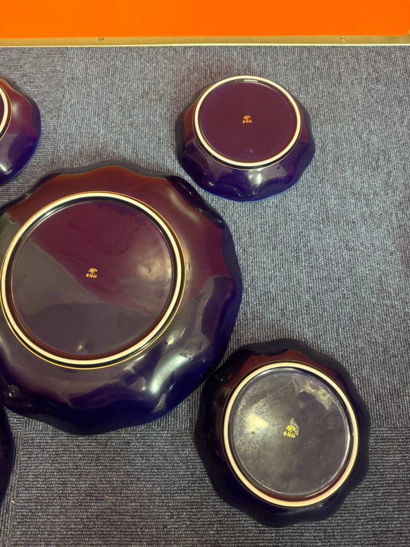 1773 香蘭社 胡蝶蘭 皿 5客 1大4小 1773 香蘭社 胡蝶蘭 皿