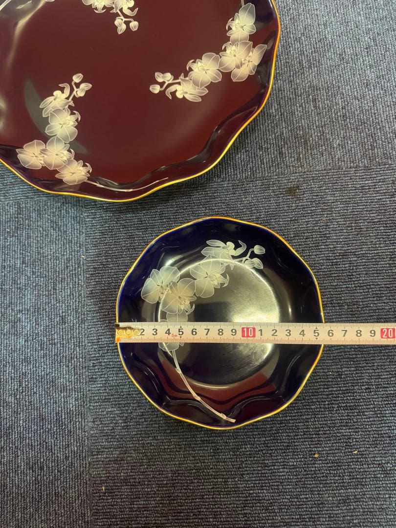 1773 香蘭社 胡蝶蘭 皿 5客 1大4小