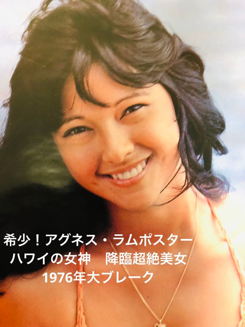 希少！アグネス・ラムポスター ハワイの女神 降臨超絶美女 1976年大