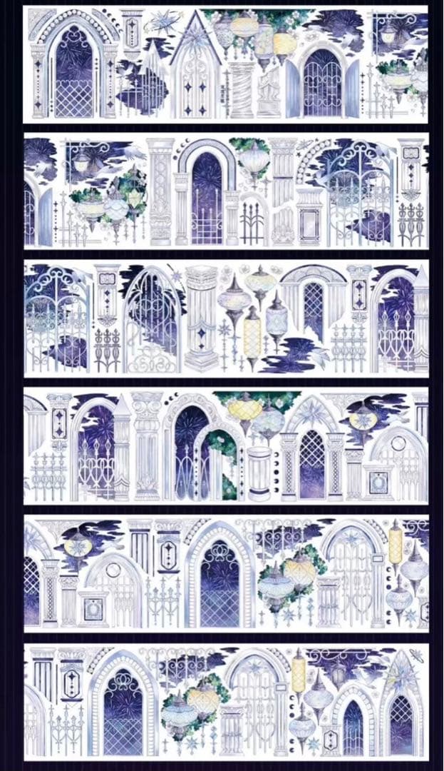 6856】海外マステ巻売り貝殻光マスキングテープ