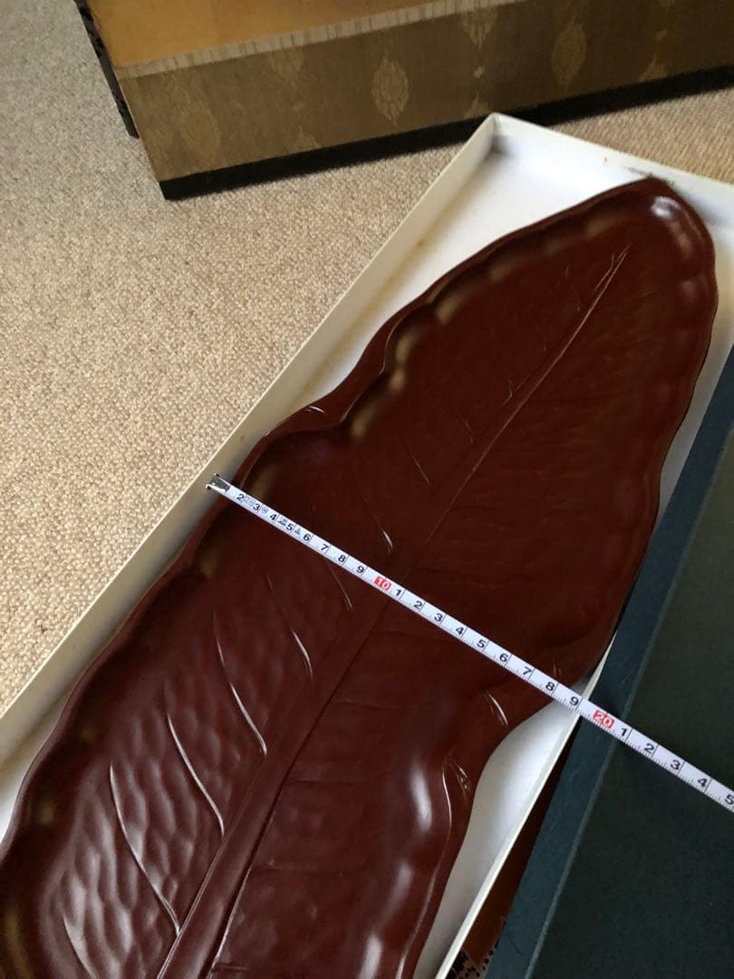 漆器 葉型 盆 箱入　54㎝