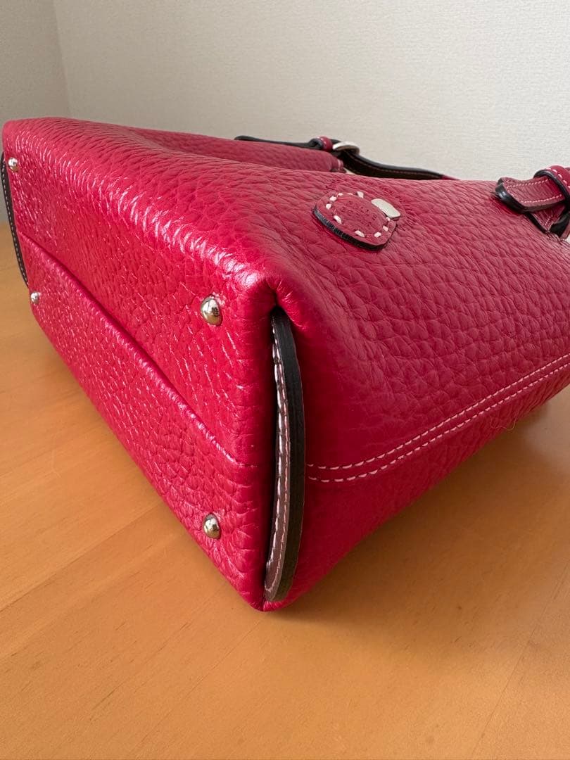 PELLE BORSA ペレボルサ 本革 ハンドバッグ 赤 美品 通勤 お出かけ