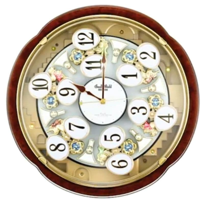 からくり 電波時計 壁掛け時計 スモールワールドコンベルS 4MN480RH23