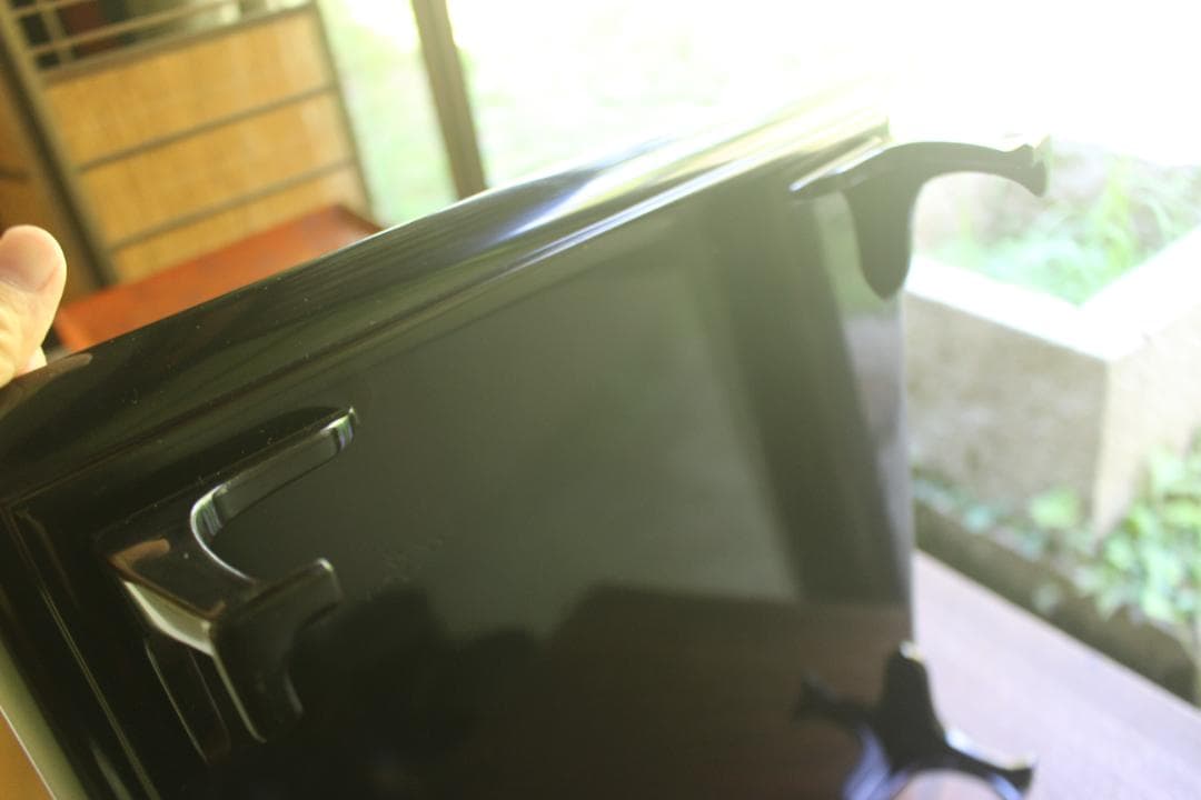 デッドストック！前大峰作！極上沈黒草文の脚付四方膳3点（検輪島塗お膳お盆茶道具