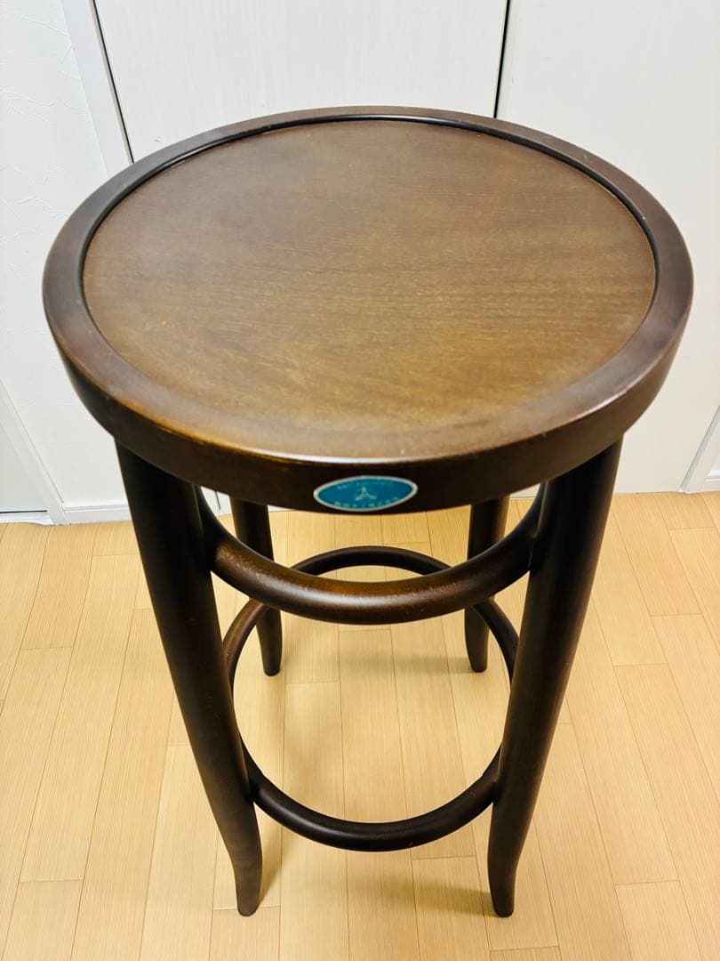 美品　最終価格　秋田木工　ベントウッド　カウンターチェア　曲げ木　ウォールナット