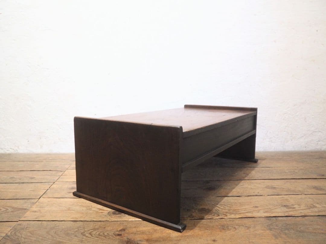 1266 アンティーク 抽斗3杯 欅の文机 一枚板 ローテーブル レトロ 骨董