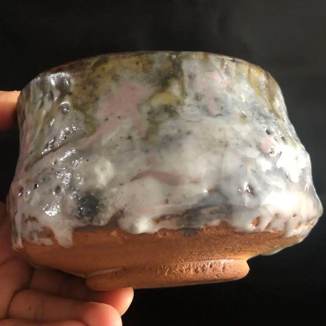 究極の美◾️蔵から凄い釉薬の大きな抹茶茶碗が出て来