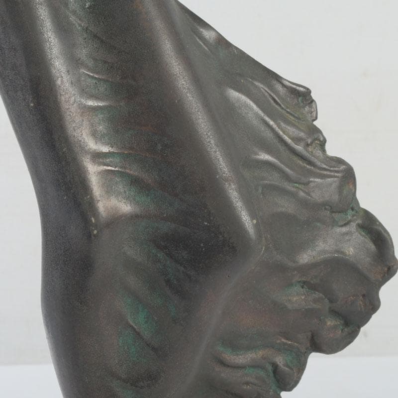 彫刻家　翁観二作　ブロンズ像　裸婦像　女性像　重さ約3kg　C　9790A