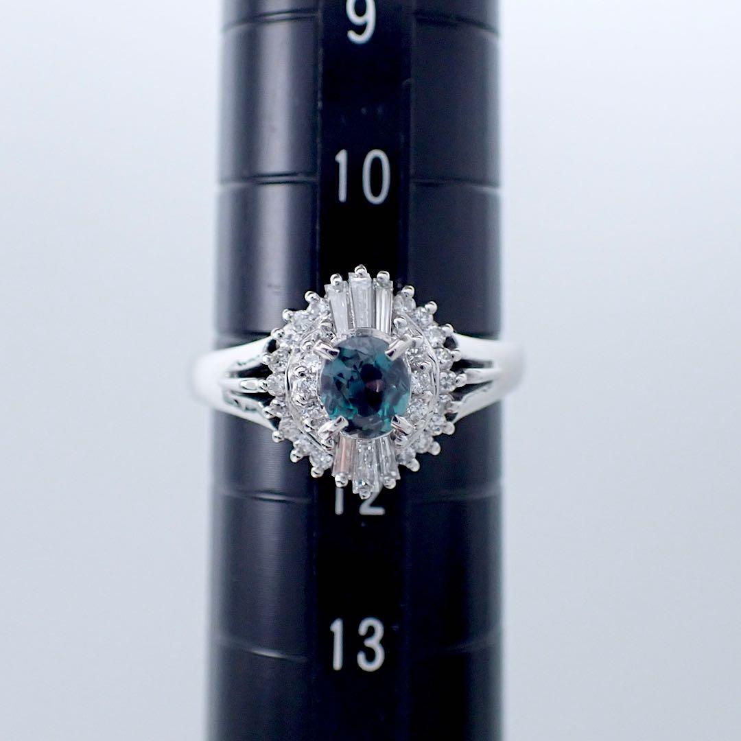 三越 極上アレキサンドライト0.31ct ダイヤ0.30ct Pt900 リング