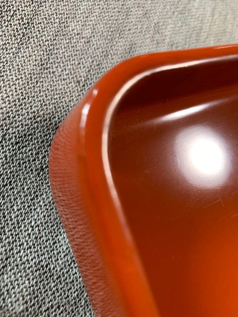 朱塗り 角膳 二枚セット（30cm角 × 高さ5cm）稀にみる美品