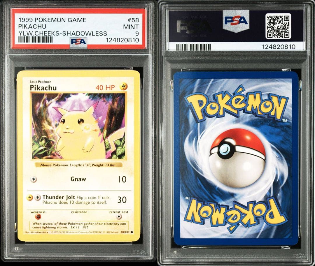 【PSA9】Pikachu ピカチュウ シャドーレス イエローチーク　英語版