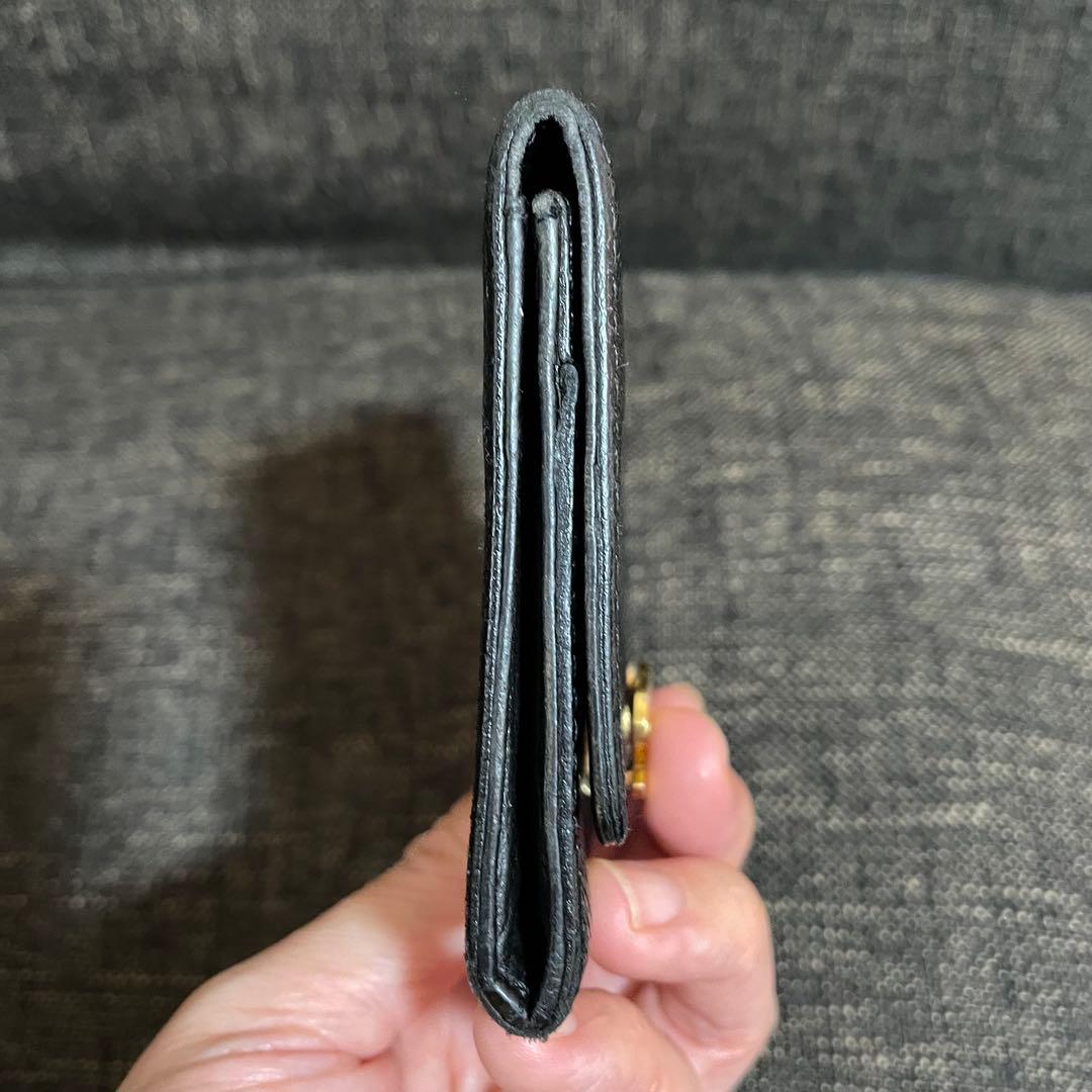 CHANEL シャネル　キャビアスキン　立体ココボタン　ケース