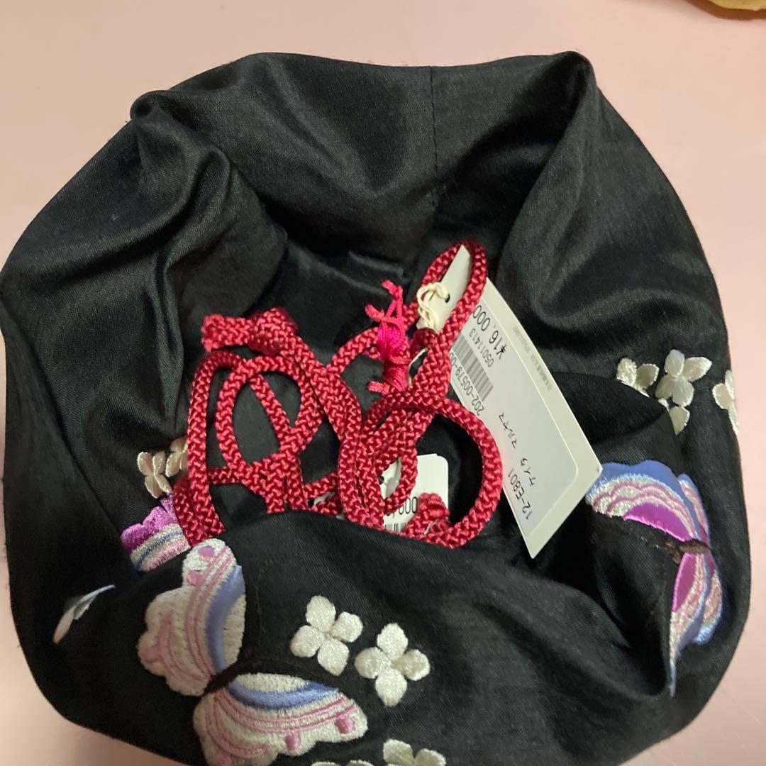 KEITA MARUYAMA 和装用バッグ 黒 蝶と花の刺繍