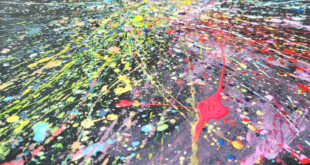 私たちの存在X 2枚セット/ 抽象画 77×56㎝ B2 額縁セット 原画のみ