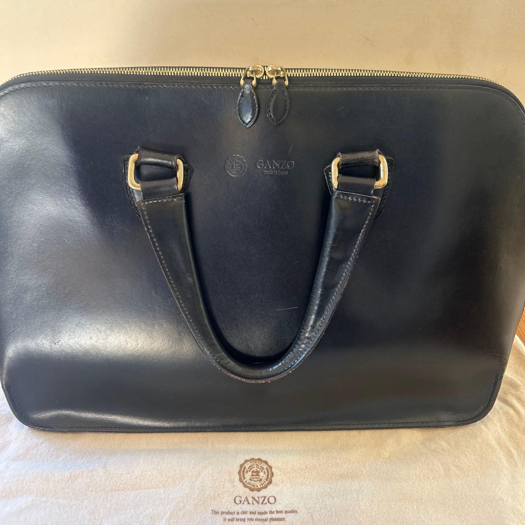 美品！GANZO レザー ビジネスバッグ/ブラック