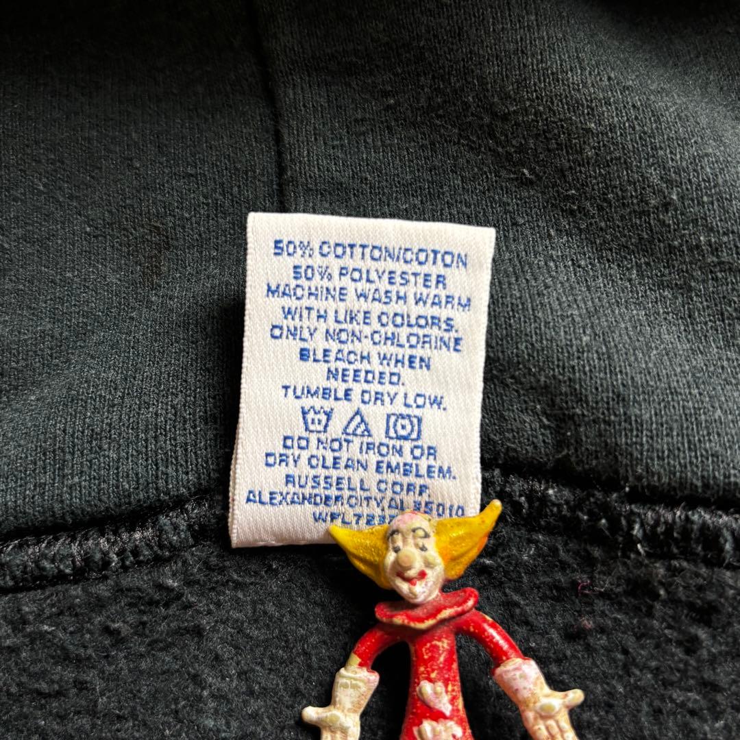 00s~ RUSSELL ATHLETIC ブラック スウェット ジップパーカー