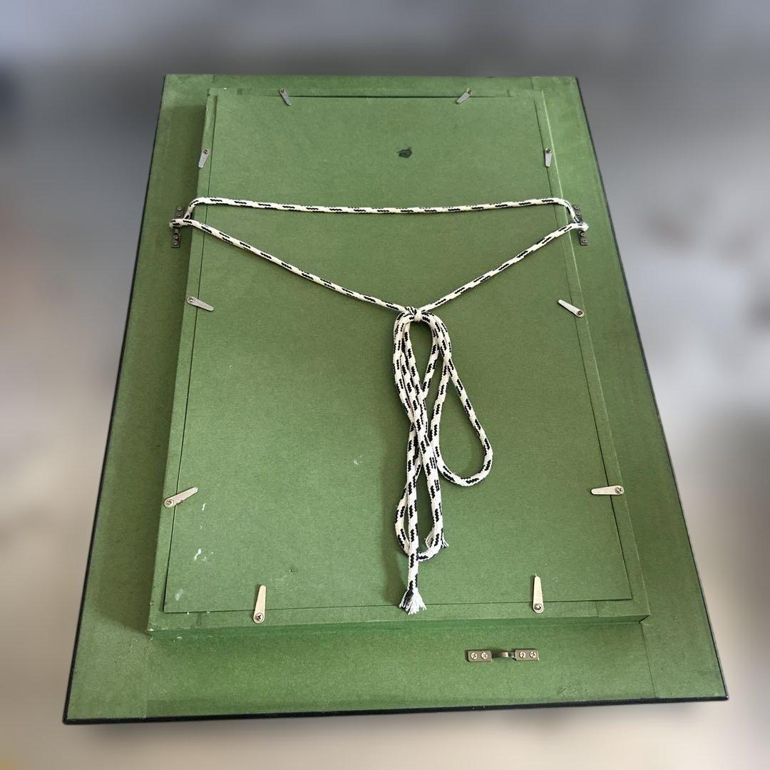 とても可愛らしく雰囲気のある抽象風景画 シルバーフレーム