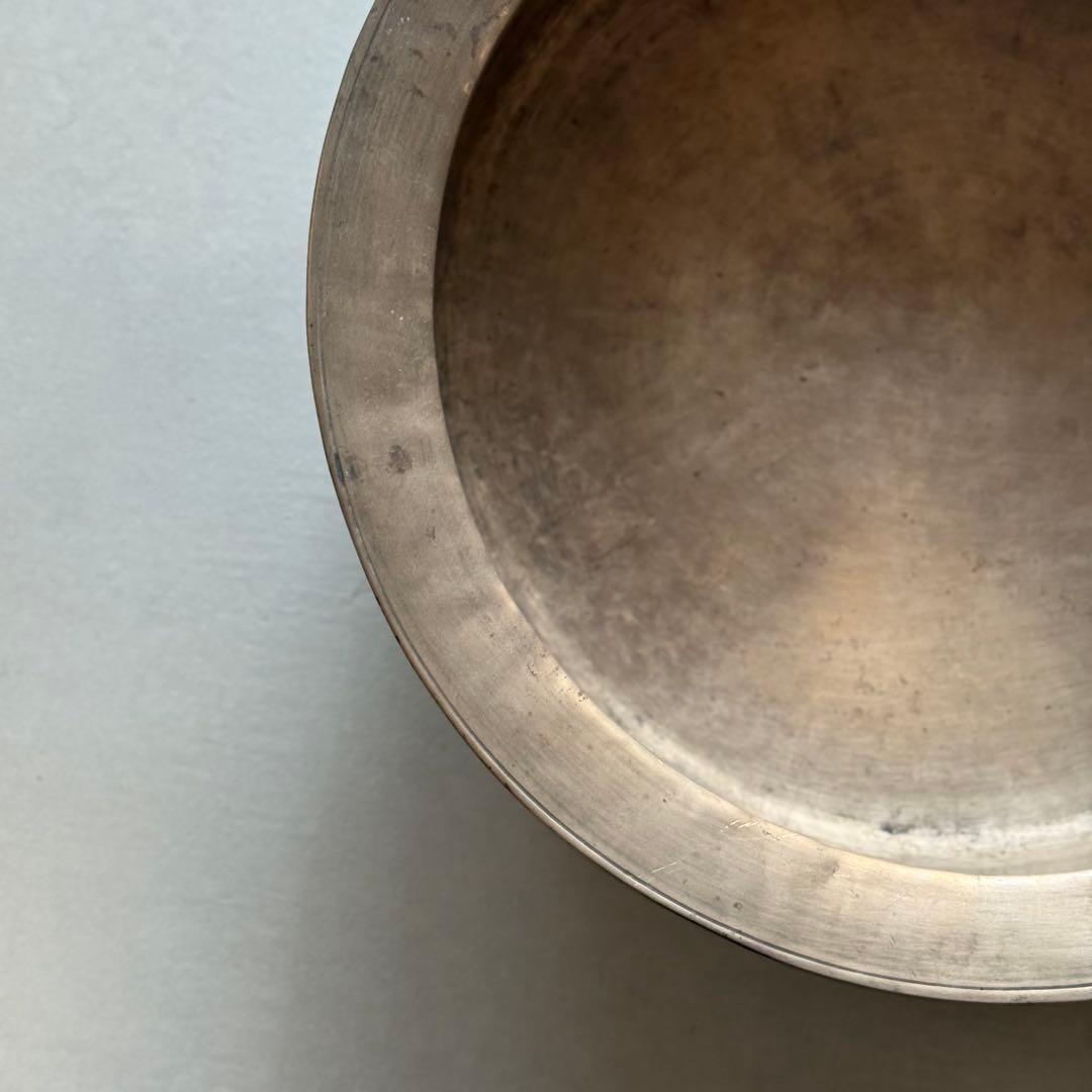 李朝 朝鮮 真鍮 たらい 槌打ち 民藝 アンティーク